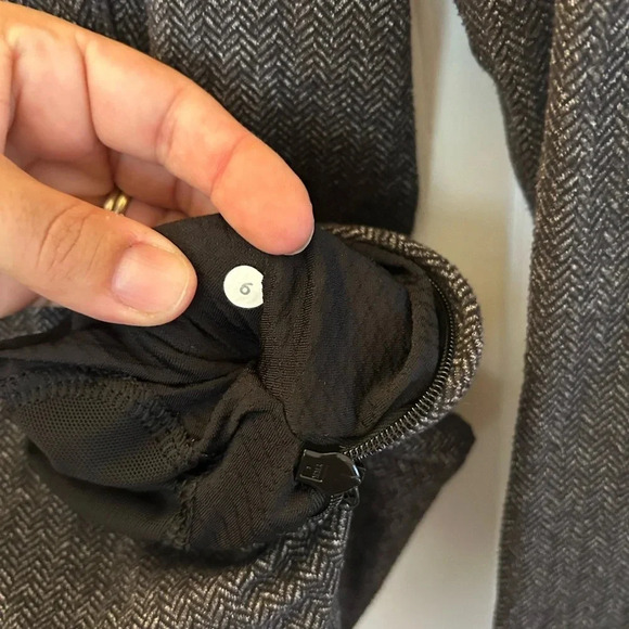 Lululemon Think Fast Pullover Heathered Herringbone Black Size 6 - Picture 5 of 5
